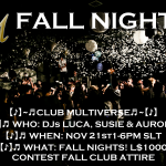 NOV 21ST – FALL NIGHTS CONTEST