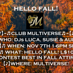 NOV 7TH – HELLO FALL CONTEST
